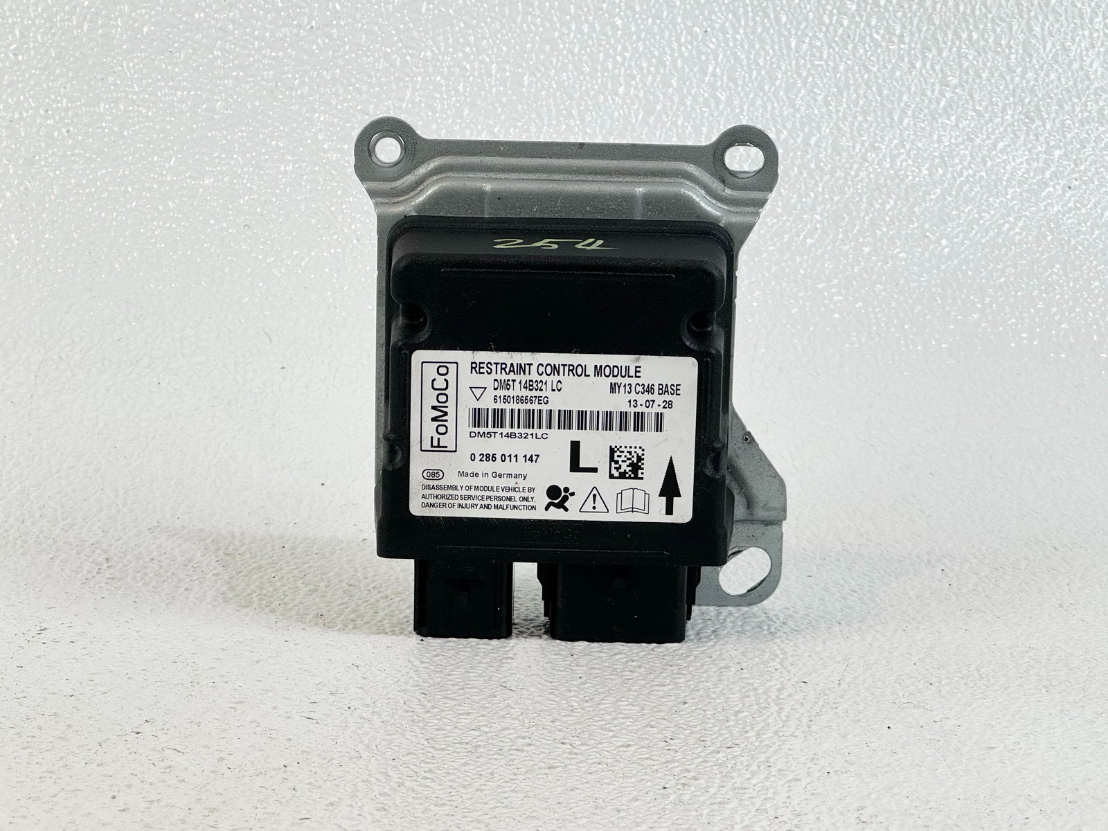 13-14 FORD FOCUS RESTRAINT COMPUTER CONTROL MODULE UNIT