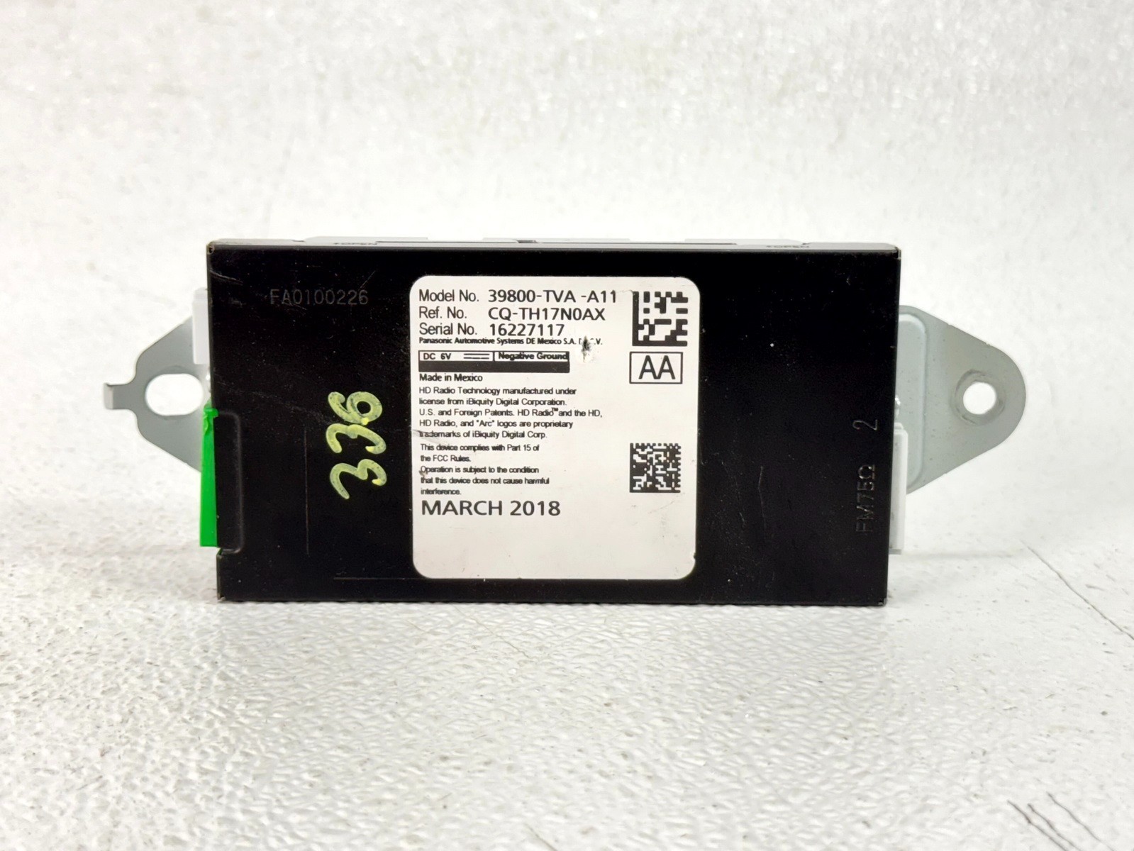 18-20 HONDA ACCORD RADIO TUNER COMPUTER CONTROL MODULE