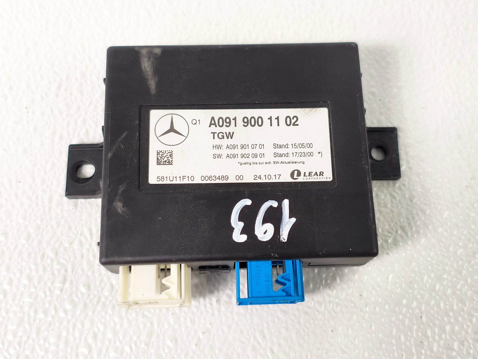 17-19 INFINITI QX30 GATEWAY COMPUTER CONTROL MODULE UNIT