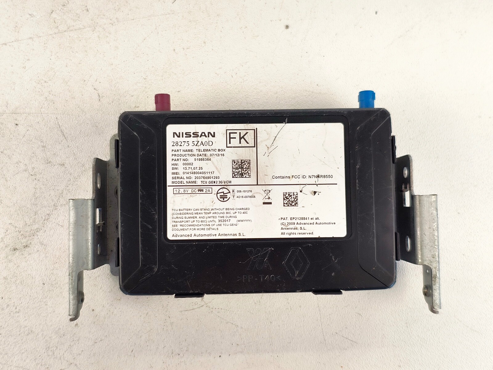 15-19 INFINITI Q50 COMMUNICATION TELEMATICS CONTROL MODULE COMPUTER UNIT
