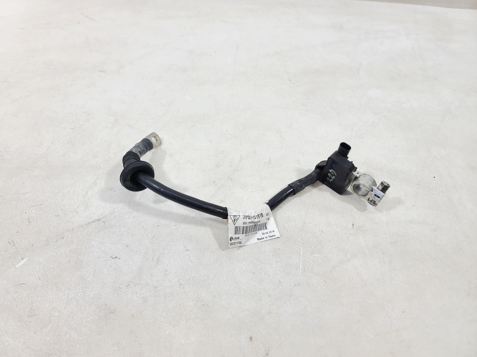 11-13 VOLKSWAGEN TOUAREG NEGATIVE BATTERY EARTH MINUS POLE WIRING CABLE