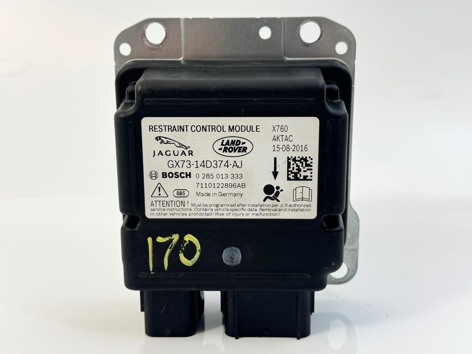 17-20 JAGUAR F-PACE XF XE RESTRAINT DIAGNOSTIC CONTROL MODULE UNIT