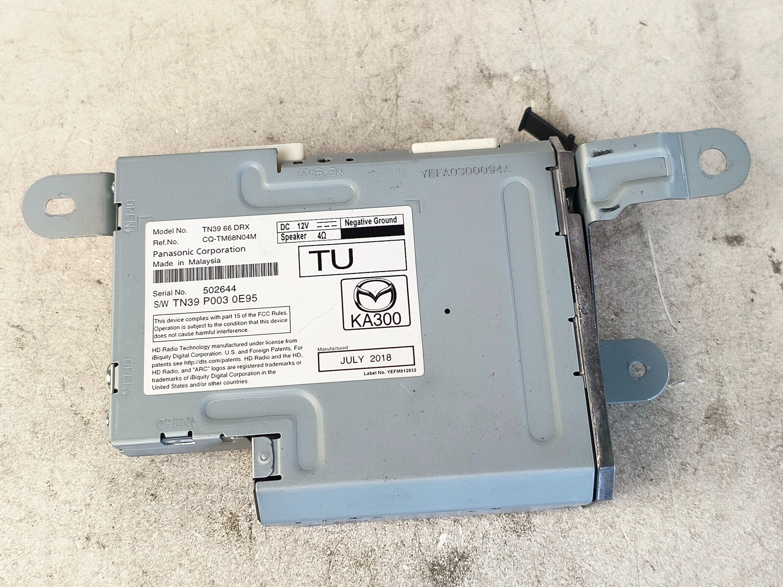 19-23 MAZDA CX-9 CX9 RADIO AUDIO SOUND TUNER RECEIVER CONTROL UNIT MODULE