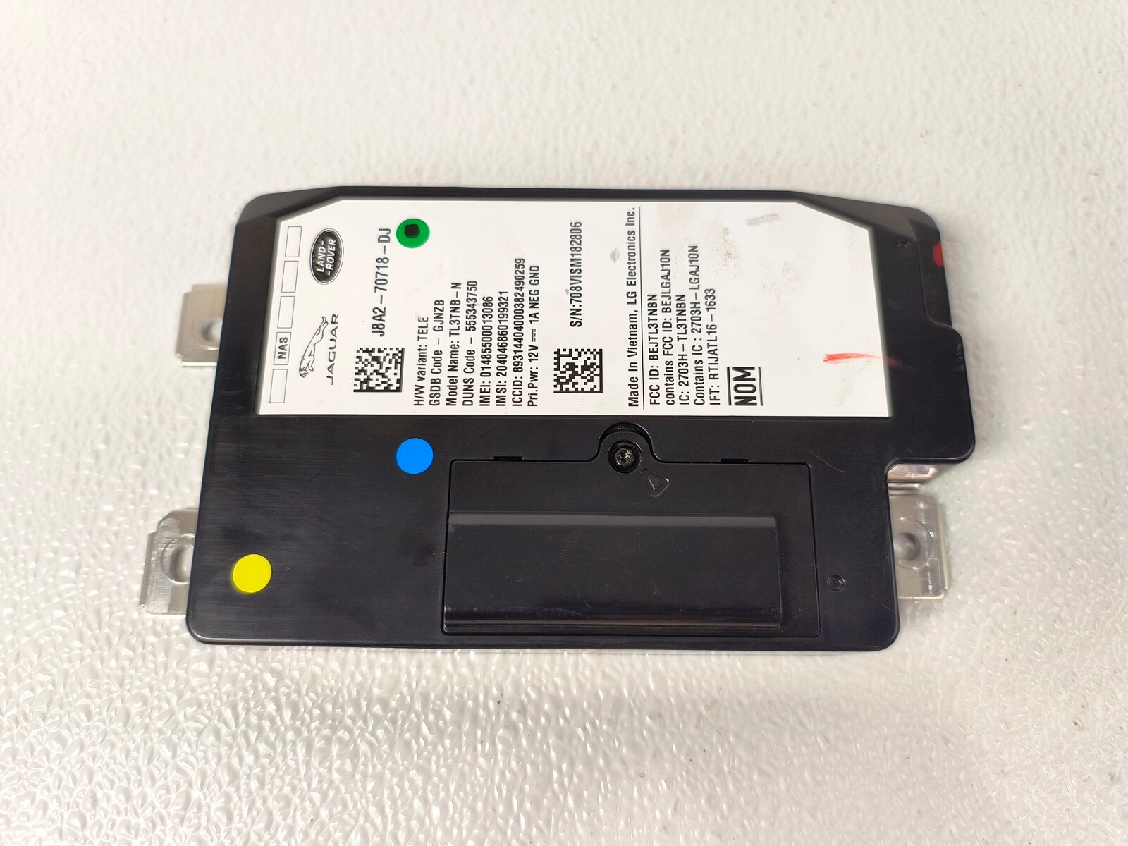 18-20 JAGUAR F-PACE REAR LEFT SIDE TELEMATIC COMMUNICATION CONTROL MODULE