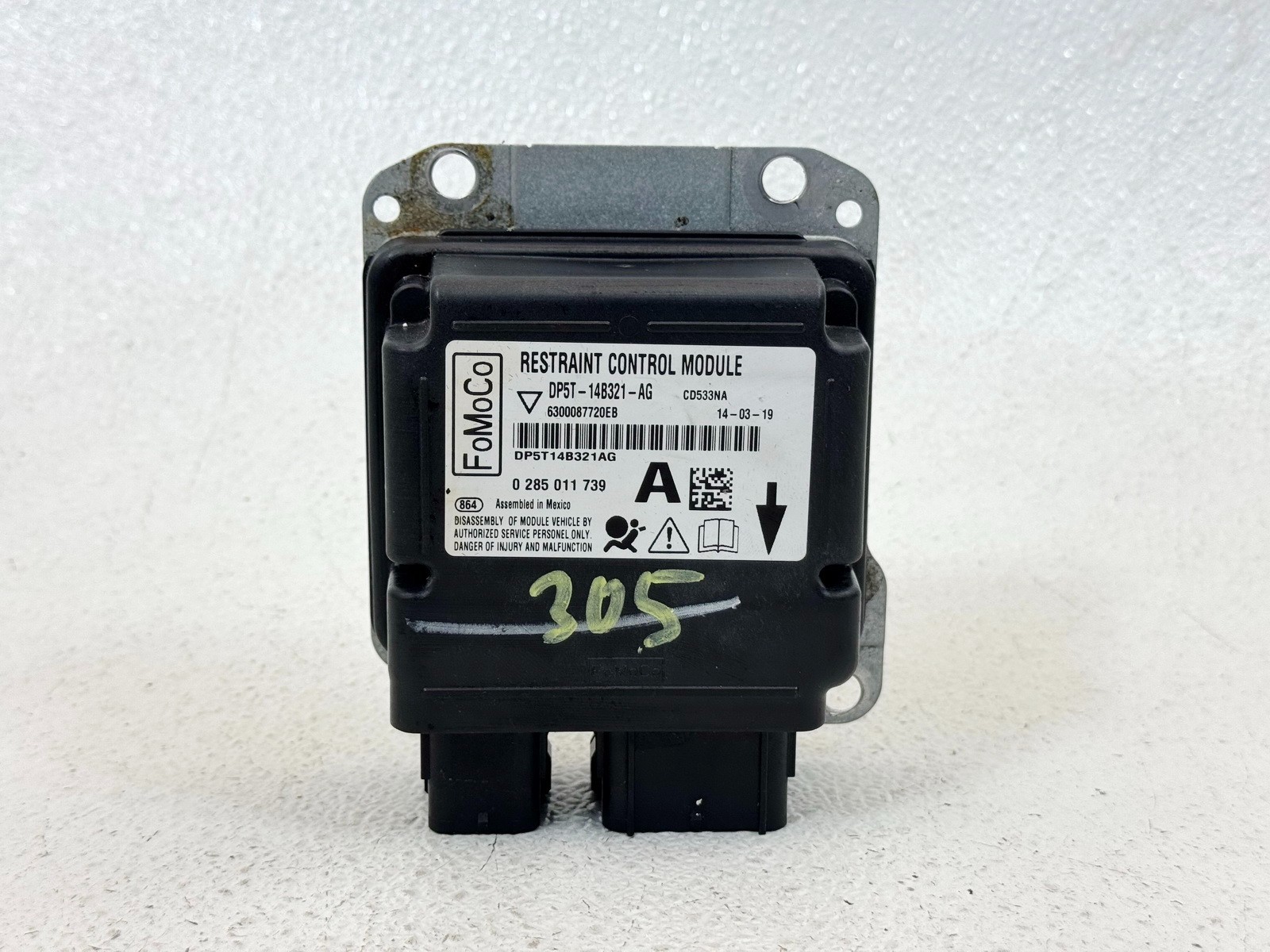 13-16 LINCOLN MKZ RESTRAINT COMPUTER CONTROL MODULE