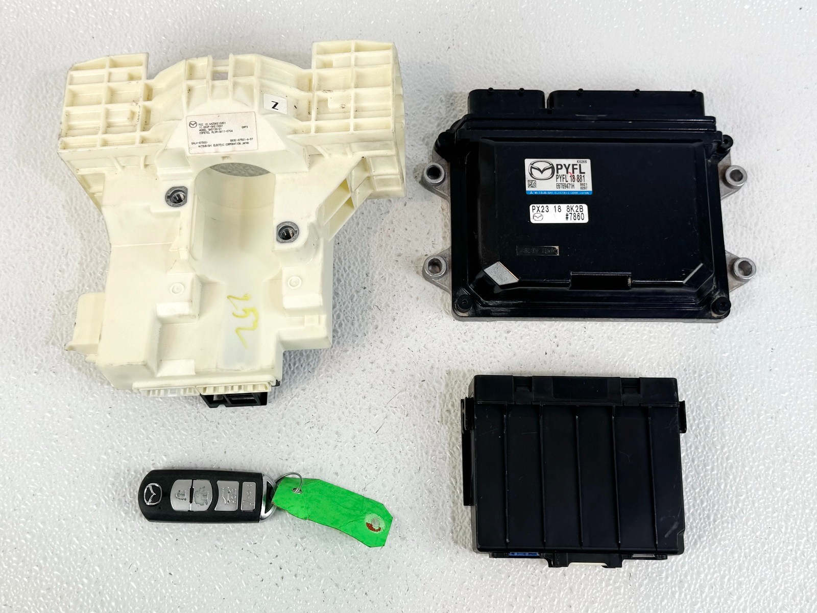 19-23 MAZDA CX-9 CX9 BCM ECU ENGINE & BODY CONTROL MODULE W/ KEY FOB SET