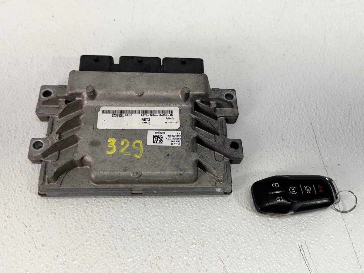 13-16 LINCOLN MKZ ECM ECU ENGINE CONTROL MODULE UNIT W/ KEY FOB