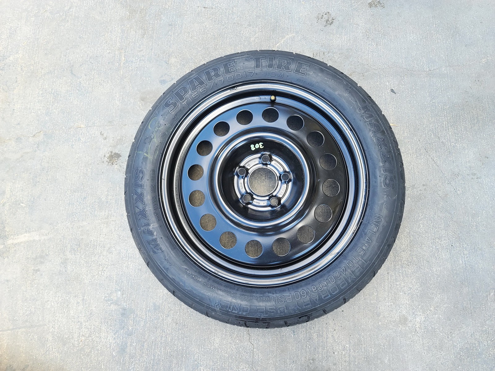 13-19 FORD ESCAPE MAXXIS EMERGENCY SPARE TIRE WHEEL RIM T155/70017 101M