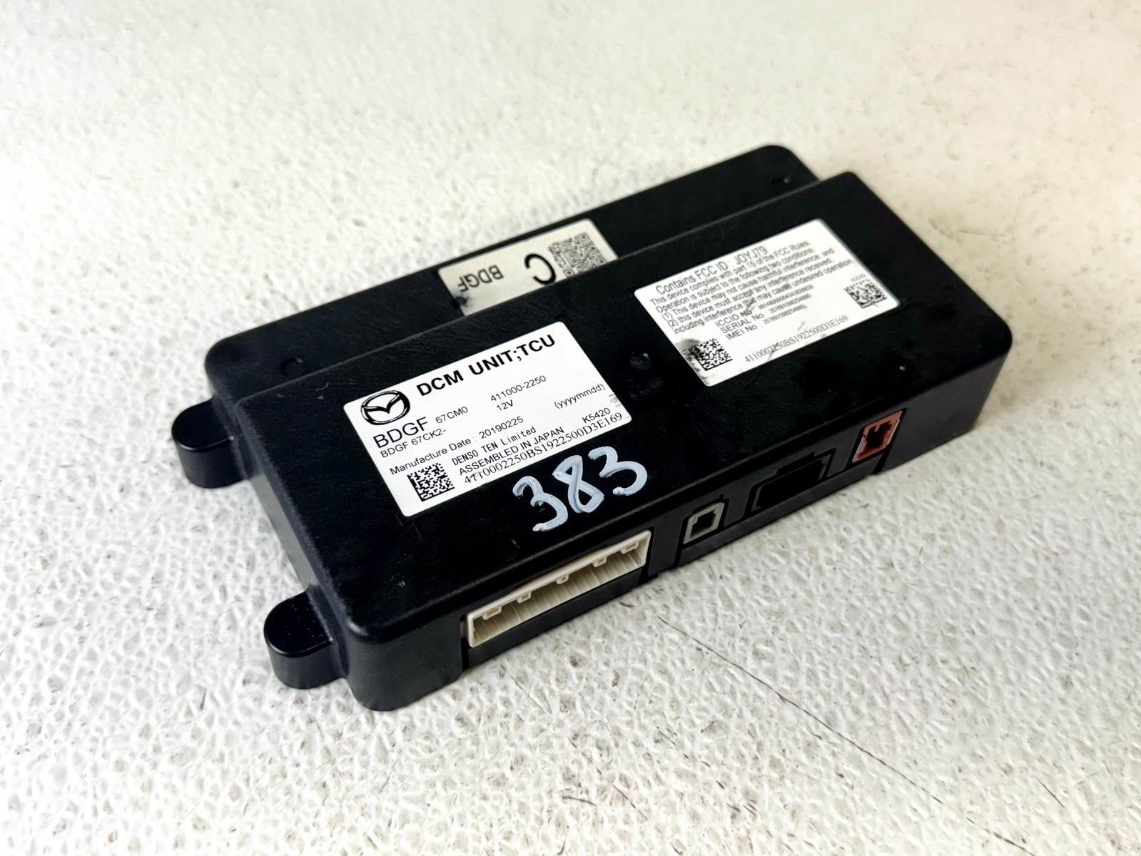 19-25 MAZDA 3 COMMUNICATION COMPUTER CONTROL MODULE
