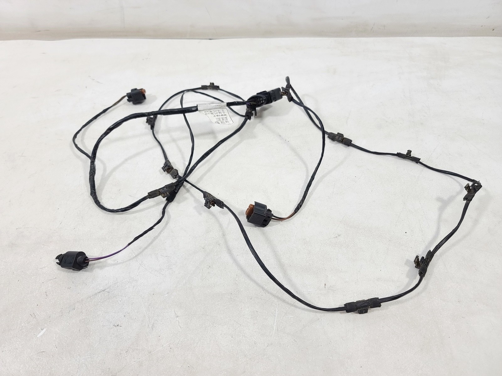11-14 VOLKSWAGEN TOUAREG REAR BUMPER PARKING WIRE WIRING SENSOR HARNESS