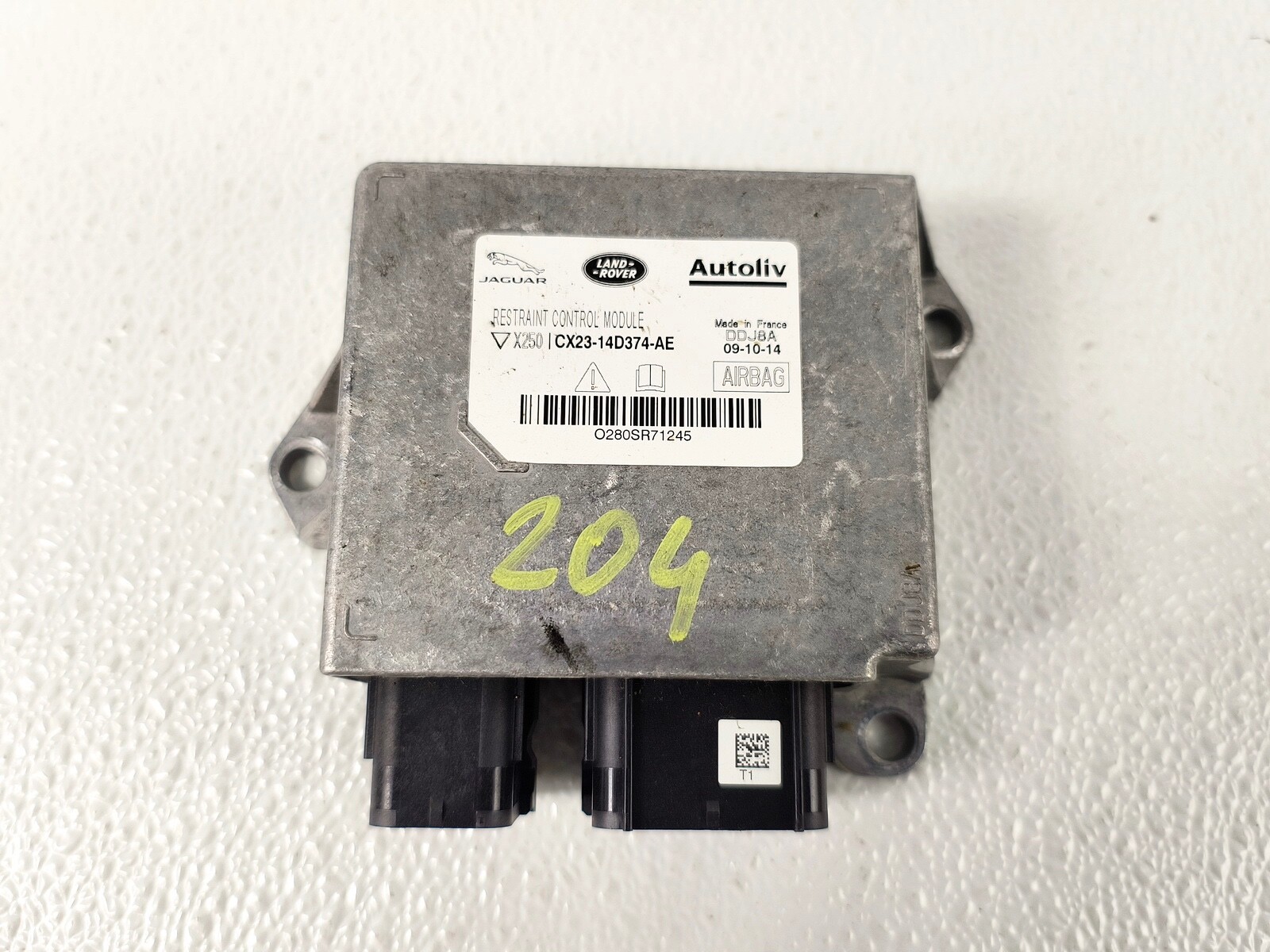 12-15 JAGUAR XF RESTRAINT DIAGNOSTIC CONTROL MODULE UNIT